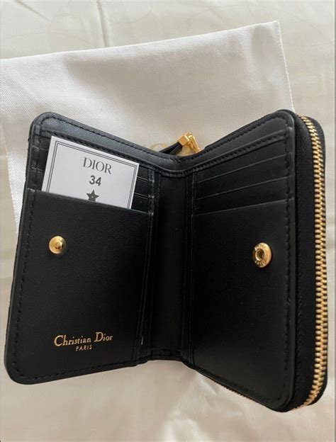 dior caro small size|dior caro compact zipped wallet.